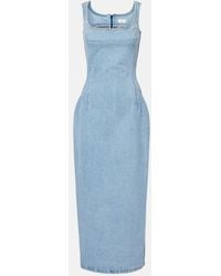 Magda Butrym - Denim Midi Dress - Lyst