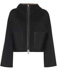 Fendi Giacca reversibile con cappuccio - Nero