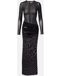Alex Perry - Ruched Sheer Mesh Gown - Lyst