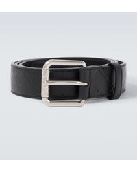Bottega Veneta - Intrecciato Stamp 35Mm Leather Belt - Lyst
