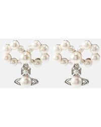 Vivienne Westwood - Viviana Embellished Faux-pearl Earrings - Lyst