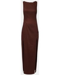 STAUD - Costa Linen-Blend Maxi Dress - Lyst