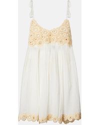 Ulla Johnson - Tula Crochet-Trimmed Cotton Beach Dress - Lyst