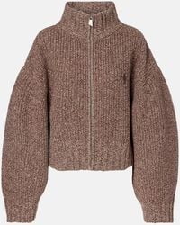 The Attico - Embroidered Wool And Cashmere Cardigan - Lyst