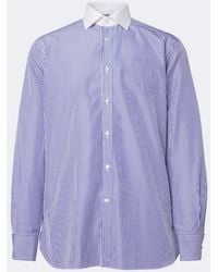 Ralph Lauren - Striped Cotton Poplin Shirt - Lyst