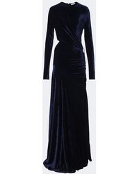 Rabanne - Cutout Embellished Velvet Gown - Lyst