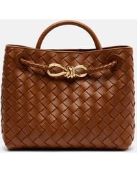 Bottega Veneta - Andiamo Small Intrecciato Leather Tote Bag - Lyst