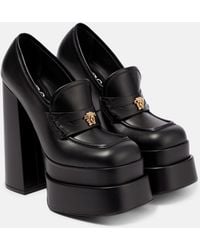 Versace - Aevitas Leather Platform Mule - Lyst
