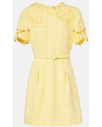 LEO LIN - Aurelie Belted Floral-Applique Minidress - Lyst
