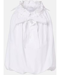 Patou - Gathered Cotton Top - Lyst