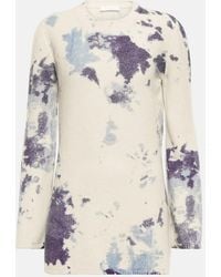 Chloé - Chloe Tie-dye Cashmere Minidress - Lyst