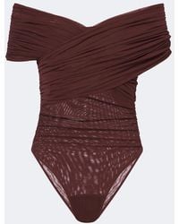 SIR. - Off-Shoulder Mesh Bodysuit - Lyst