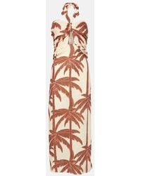 Johanna Ortiz - Water Adventure Printed Linen Maxi Dress - Lyst