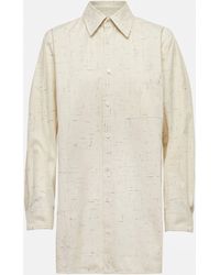 Bottega Veneta - Oversized Textured Cotton-blend Shirt - Lyst