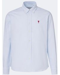 Ami Paris - Camisa Ami De Cour De Algodon A Rayas - Lyst