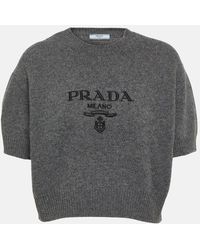 Prada - Pullover Slate aus Wolle und Kaschmir - Lyst