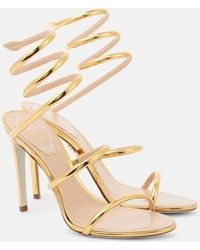 Rene Caovilla - Sandalen Cleo 105 Aus Metallic-Leder - Lyst