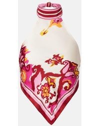 Poupette - Guilia Printed Halterneck Top - Lyst