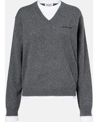 Miu Miu - Jersey De Cachemir A Capas - Lyst