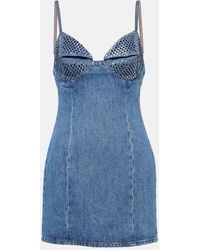 Area - 'Crystal Embellished Cup' Dress - Lyst