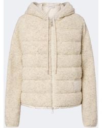 Moncler - Hooded Boucle Down Jacket - Lyst