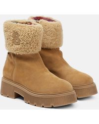 Bogner - Turin Suede And Shearling Ankle Boots - Lyst