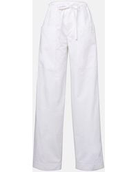 Tod's - Cotton Poplin Wide-Leg Pants - Lyst