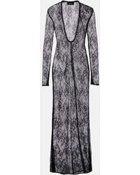 Adriana Degreas - Robe Longue En Dentelle - Lyst