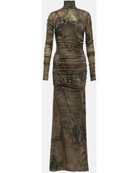 Blumarine - Printed High-Neck Gown - Lyst