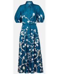Gabriela Hearst - Maude Floral Silk Shirt Dress - Lyst