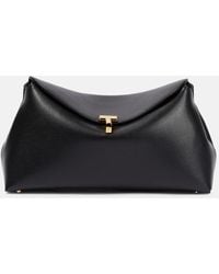 TOTEME - Clutch T-Lock Small Aus Leder - Lyst