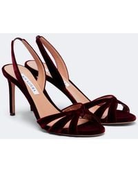 Aquazzura - Tati Velvet Slingback Sandals - Lyst