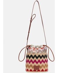Missoni - Zigzag Medium Raffia Bucket Bag - Lyst