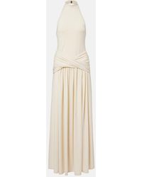 Bananhot - Zoya Draped Halterneck Maxi Dress - Lyst