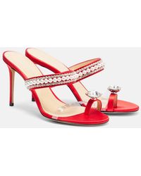 Mach & Mach - Diamond Of Elizabeth 90 Satin Mules - Lyst