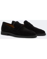 Magnanni - Cervan Suede Penny Loafers - Lyst