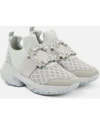 Roger Vivier - Viv' Run Embellished Sneakers - Lyst