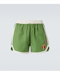 Bode - Euro Applique Cotton Shorts - Lyst