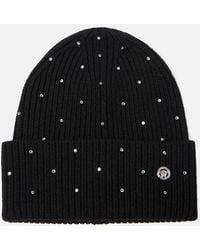 Versace - Embellished Wool Beanie - Lyst