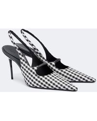 Alaïa - Drop Gingham Slingback Pumps - Lyst