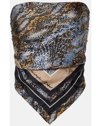 Christopher Esber - Snake-Print Silk Scarf - Lyst