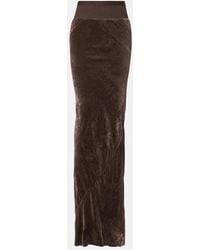 Rick Owens - Coda Velvet Maxi Skirt - Lyst