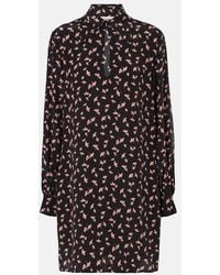 Chloé - Floral Silk Chiffon Minidress - Lyst