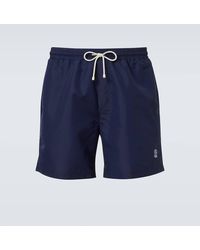 Brunello Cucinelli - Logo Swim Trunks - Lyst