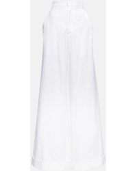 Ann Demeulemeester - Dorothee Wide-Leg Cotton Canvas Pants - Lyst