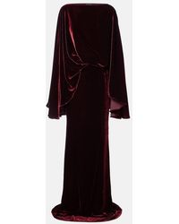 ‎Taller Marmo - Musidora Draped Velvet Gown - Lyst