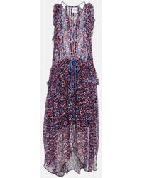 Isabel Marant - Fadelo Printed Chiffon Maxi Dress - Lyst