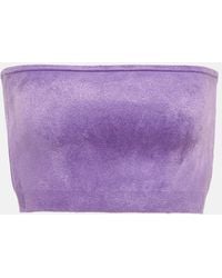 Alaïa - Velvet Bandeau Top - Lyst