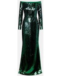 Elie Saab - Sequined Off-Shoulder Gown - Lyst