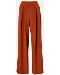 Max Mara - Palude Silk-Blend Crepe Wide-Leg Pants - Lyst